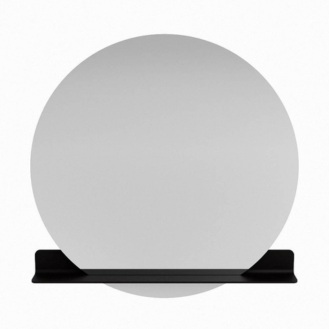 Mondiaz SPOT spiegel – Ø120 cm – met planchet – Urban (zwart) SW1235481