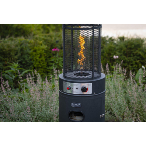 Eurom Chauffage de terrasse au gaz Flameheater 11000 Chauffage de patio 182.3x52.2x52.2cm 11000watt Noir SW539141