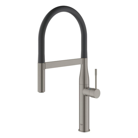 Grohe Essence Keukenkraan - hoog - 2 straalsoorten - met profesionele handdouche - brushed hard graphite (antraciet) SW354672