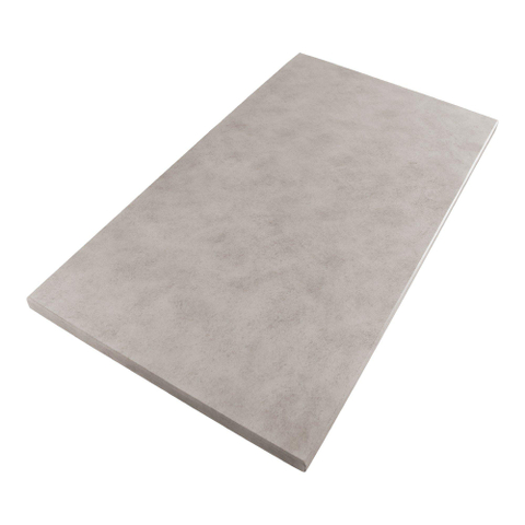 Saniclass Concrete Wastafelblad - 80x46x3cm - zonder kraangat - gecoat beton grijs gemêleerd SW416512