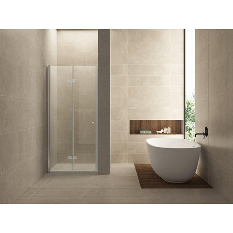 Wiesbaden Maki Nisdeur vouwbaar links - 90x200cm - 8mm - nano helder glas - chroom SW95430