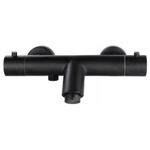 Xellanz Rio thermostatische badmengkraan 15 cm mat zwart SW161920