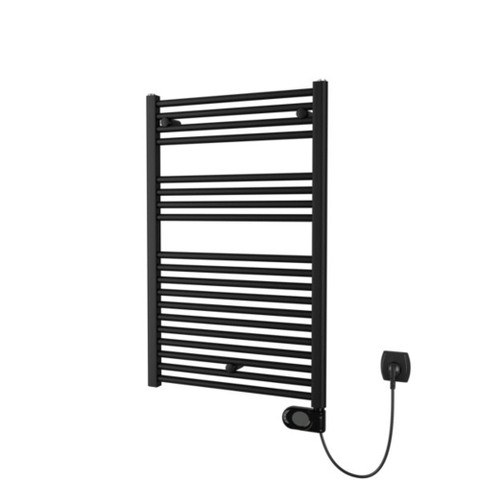 Plieger Elba Electrical Elektrische Designradiator - 94.2x50cm - met thermostaat - 500w - mat zwart SW1221760
