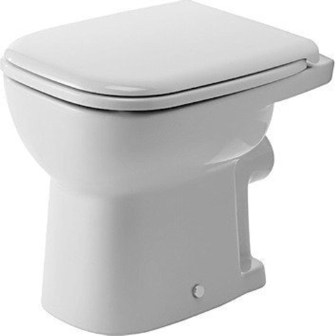 Duravit D-code Closetpot - vlakspoel - met PK - 35x48cm - inclusief bevestiging - wit 0315135