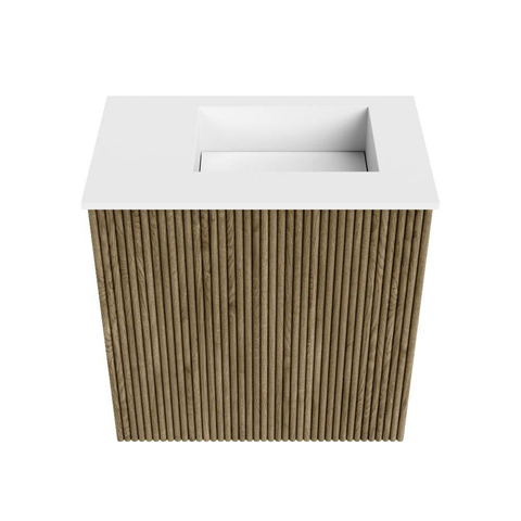 Mondiaz JOYA 40cm meuble de toilette - couleur Dusk - Vasque FAYE position Droite 1 trou de robinet couleur Talc. SW1421570