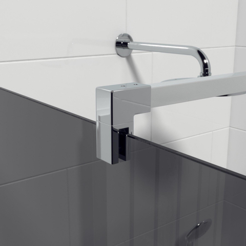 Marenza Bellini Douche à l'italienne - 80x200cm - verre fumé - chrome SW238184