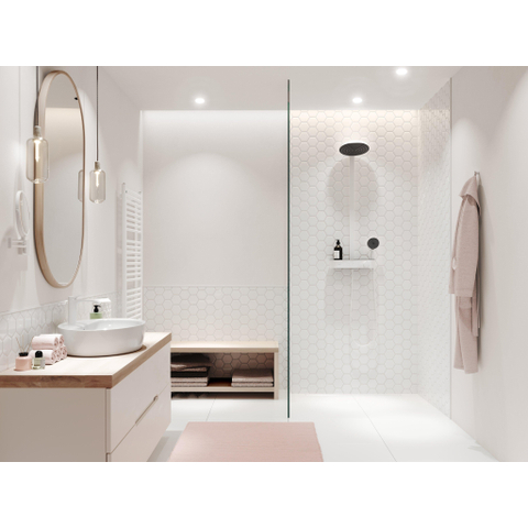 Hansgrohe Pulsify s Howerpipe - 26cm - 2jet - planchet - 40cm - mat wit SW651110