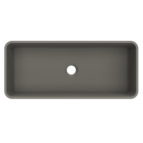 Arcqua Case waskom - rechthoek - 60x26cm - mat quartz grijs SW1209085