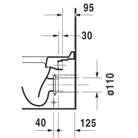Duravit Starck 3 Closetpot staand - diepspoel - 36x56cm Pit - wit SW114651