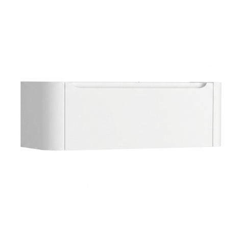 H&R meubles de salle de bains Juice Meuble sous vasque - 120x45x40cm - coins arrondis - 1 tiroir - poignée intégrée - blanc brillant SW867516