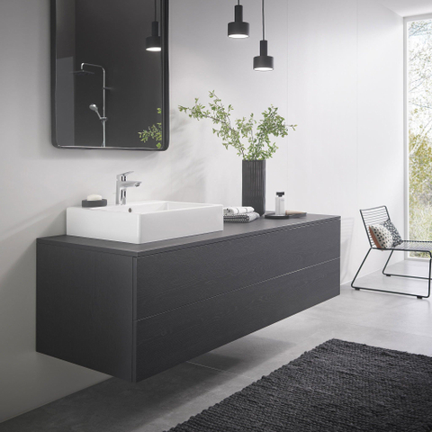 Hansgrohe Logis 1 greeps wastafelkraan - 100 met afvoerplug - hoogglans chroom 0605652
