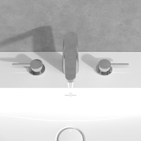Villeroy & Boch Architectura 1 greeps wastafelkraan - zonder pop up afvoergarnituur - hoogglans chroom SW975128