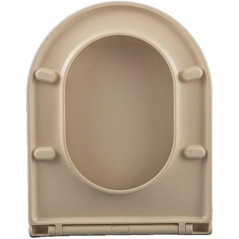 QeramiQ Dely Swirl Toiletset - 36.3x51.7cm - Geberit UP720 Duofix Sigma inbouwreservoir - slimzitting - bedieningsplaat beige - rechthoekige knoppen - mat beige SW1412307