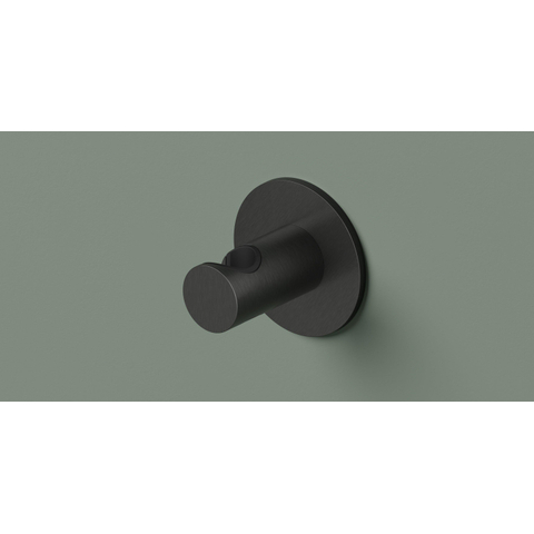 Hotbath Ace Wandsteun - voor handdouche - PVD - zwart geborsteld SW1119259