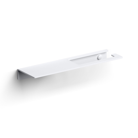 Clou Fold porte-rouleau de papier toilette sans couvercle avec tablette blanc mat SW417072