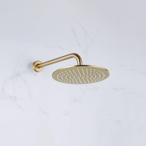 Fortifura Calvi Hoofddouche 25cm rond 7mm - PVD - geborsteld messing (goud) SW720555
