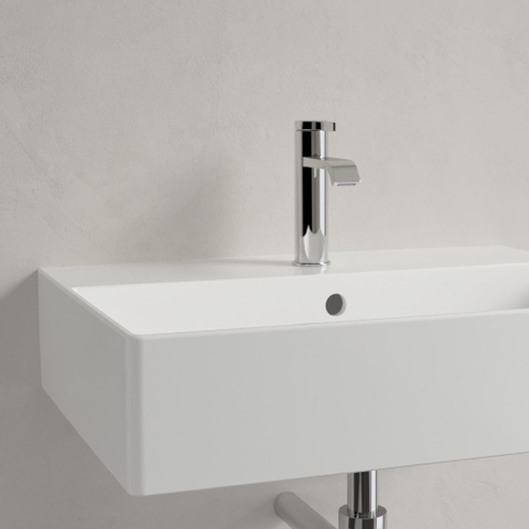 Villeroy & Boch memento 2.0 wastafel onderzijde - geslepen - 60x42cm - met overloop - 1 kraangat - White Alpine (glans wit) SW354334