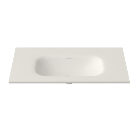 Saniclass Flow lavabo - 81x46x1.5cm - vasque centrale - sans trou de robinet - blanc SW1224148