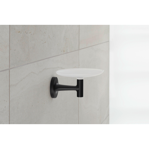 Duravit Starck T Zeephouder - wandmodel - 14x10.6cm -matglas - mat zwart SW297100
