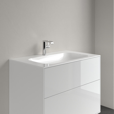 Villeroy & Boch Finion Lavabo-meuble - 800 x 500 x 160 mm - Blanc Alpin CeramicPlus - avec trop-plein dissimulé - non poli SW106522