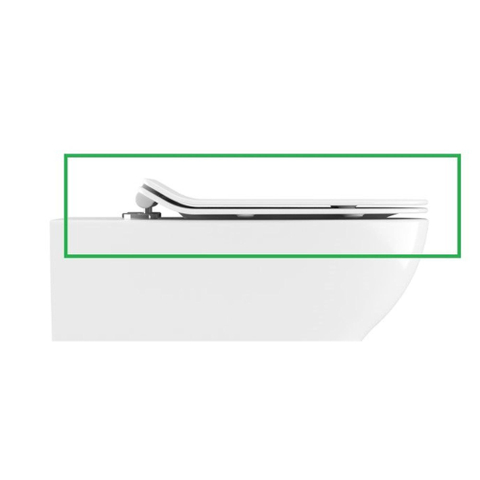 Crosswater KAI Slim abattant avec softclose avec déclipsage rapide 36x41x5cm plastique ABS blanc SW224325