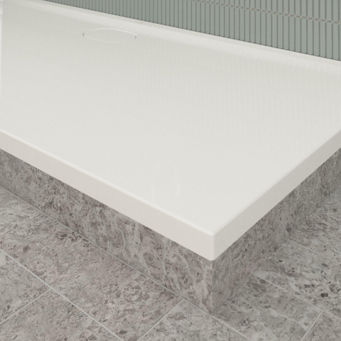 Villeroy & Boch Ecora douchebak - 170x80x3.5cm - afvoer lange zijde - white alpine (wit) SW1558879