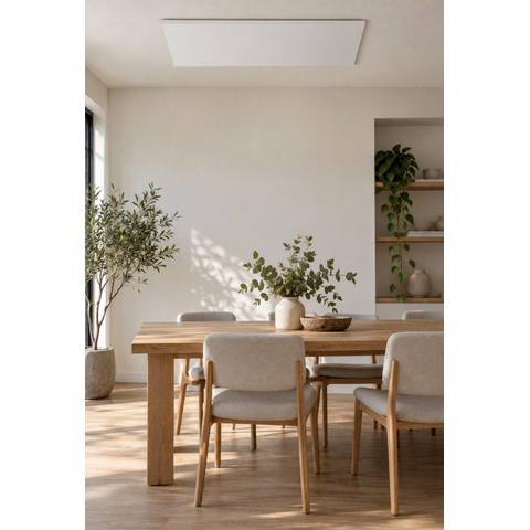 Eurom Mon Soleil Infrarood paneel - 123.7x63.8cm - IP20 - 720watt - wifi - vloer/wand- Horizontaal / Verticaal - metaal wit mat SW999863