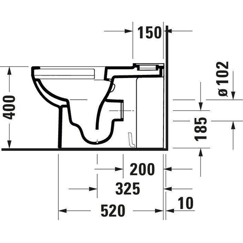 Duravit No.1 WC au sol 65.5x36.5x42cm Blanc haute brillance SW723802