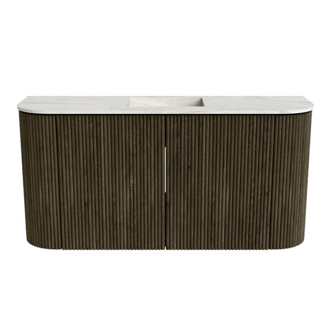 Mondiaz JOYA-DLUX 83.2cm toiletmeubel - ronding links en rechts kleur Shadow - Wastafel FAYE positie Midden Zonder kraangat kleur Ostra. SW1423058