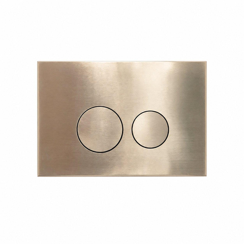 QeramiQ Dely Swirl Ensemble de toilette - réservoir encastré QeramiQ Flush - abattant 35mm - plaque de commande métal laiton brossé - boutons ronds - blanc mat SW1578425