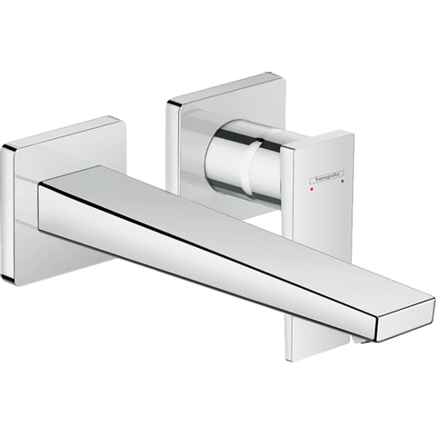 Hansgrohe Metropol 1 greeps wastafelkraan - afbouwdeel - met voorsprong 225 mm en afvoerplug - hoogglans chroom SW99752