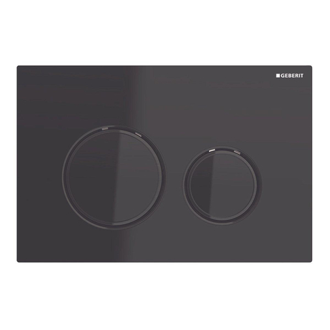 Geberit Sigma50 bedieningsplaat - 2-toets spoeling - rond - zwart chroom SW420174