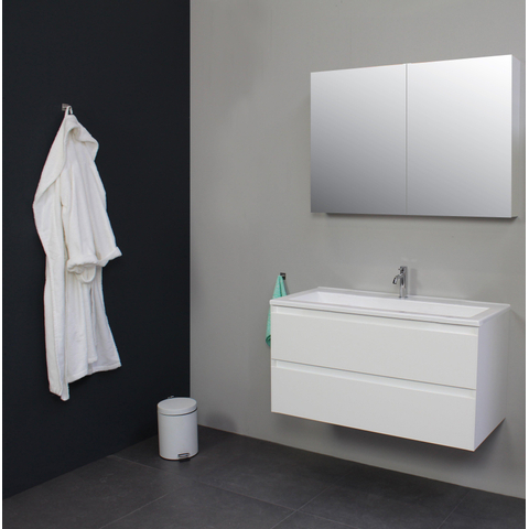 Basic Line Bella armoire haute sans poignée 2 portes 145x30x30cm Chêne SW398050