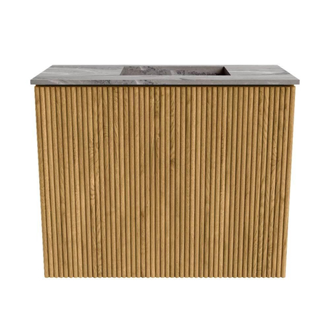 Mondiaz JOYA-DLUX 50cm toiletmeubel - kleur Oak - Wastafel FAYE positie Rechts 1 kraangat kleur Sombra. SW1424259