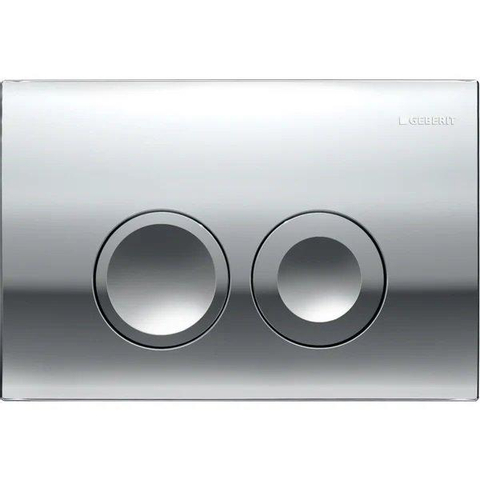 Geberit Delta25 plaque de commande - chasse à 2 boutons - boutons ronds - chrome brillant SW765571