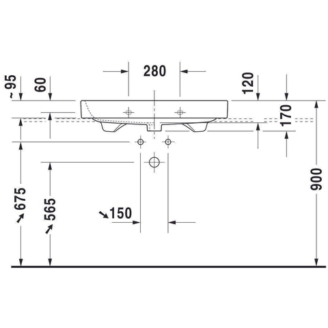 Duravit Happy D.2 Meubelwastafel - 80x50.5cm - met 1 kraangat - met overloop - wit SW54304