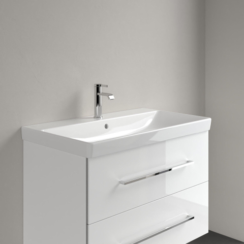 Villeroy & Boch Avento meubelwastafel - 80x47cm - 1 kraangat - met overloop CeramicPlus - White Alpine (glans wit) SW59870