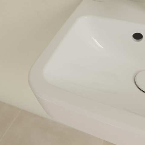 Villeroy & Boch O.novo lave-mains dessous rectifié 45x37cm - av. 1 trou de robinetterie ceramic+ blanc SW448475