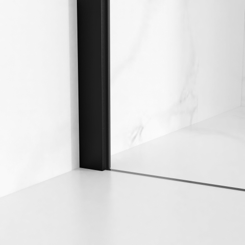 Fortifura Galeria Douchecabine - 100x140x200 - Profiel - veiligheidsglas - antikalk - mat zwart SW1224401