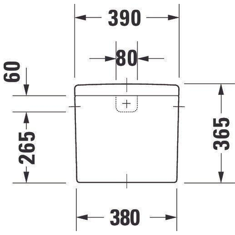Duravit Starck 3 Réservoir WC WC avec intérieur 4.5litres connexion gauche ou droite Blanc 0305370