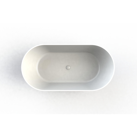 Arcqua Cusco baignoire îlot 165x83x55cm marbre coulé Blanc mat SW443810