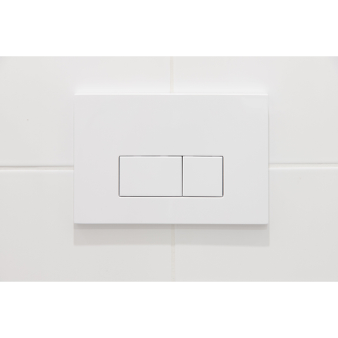 Geberit Duofix Element - UP320 - QeramiQ push bedieningsplaat - wand - 112cm - rechthoekige knoppen - kunststof - glans wit SW976106