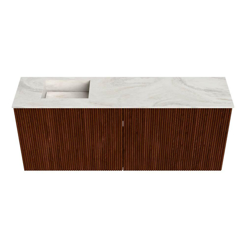 Mondiaz JOYA-DLUX 100cm meuble de salle de bains - couleur Ruby - Vasque FAYE position Gauche 1 trou de robinet couleur Ostra. SW1423774