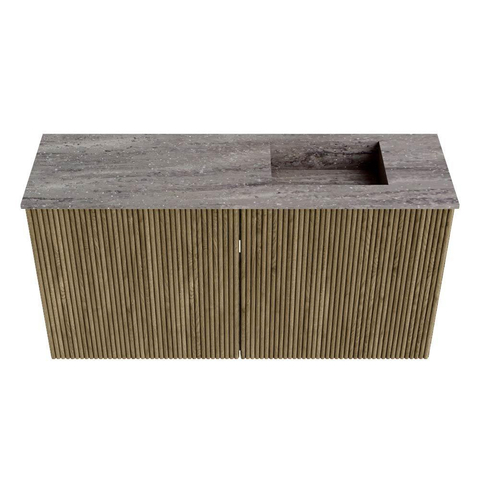 Mondiaz JOYA-DLUX 80cm toiletmeubel - kleur Dusk - Wastafel FAYE positie Rechts Zonder kraangat kleur Oza. SW1425983