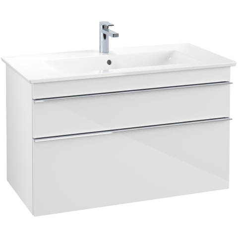 Villeroy & Boch venticello wastafelonderkast - 95.3x59cm 2x lade - glans wit GA53295