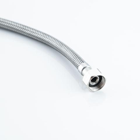 FugaFlow Eccelente Acces flexible tuyau - 30cm - 1/2\""x3/8\"""" - Acier inoxydable brossé PVD (Acier inoxydable)" SW1468014