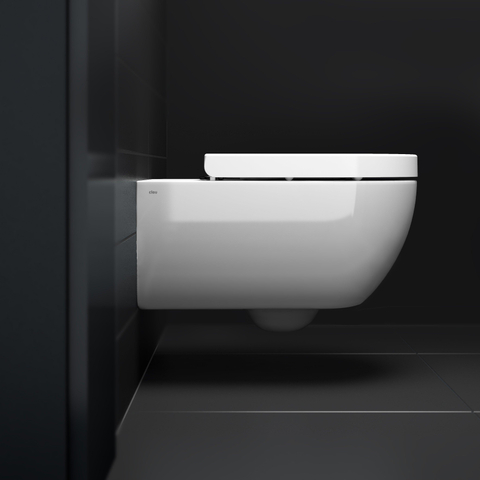 Clou New Hammock hangtoilet – spoelrandloos – diepte 54,5 cm – met softclose zitting – glans wit SW1442469