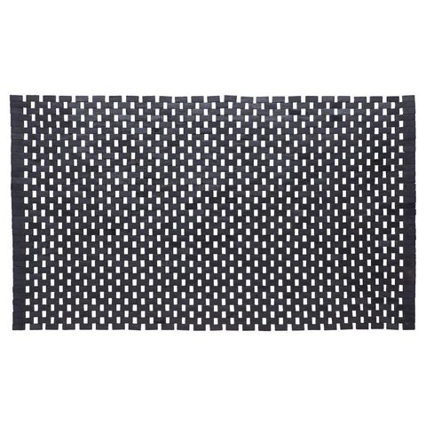 Sealskin Woodblock Badmat 52x90 cm Teak Zwart SW699569
