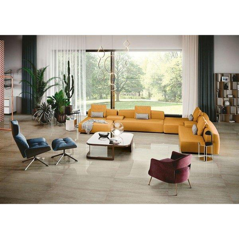 ÉCHANTILLON Ceralto Tavola Marble Carrelage sol et mur 60x120cm 10mm rectifié R10 grès cérame Bianco SW914550