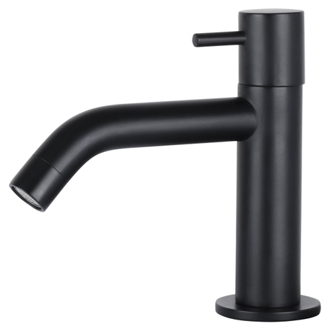 Differnz Ribble pack lave-mains – 38 x 18 x 8 cm – pierre naturelle noire – robinet courbé noir mat SW705406